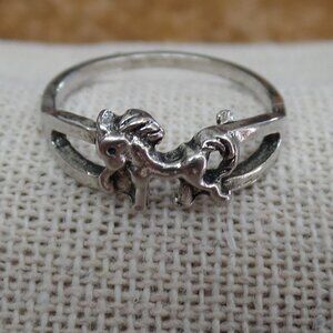 Unicorn MINI Ring Silver Tone Size 6 NWOT